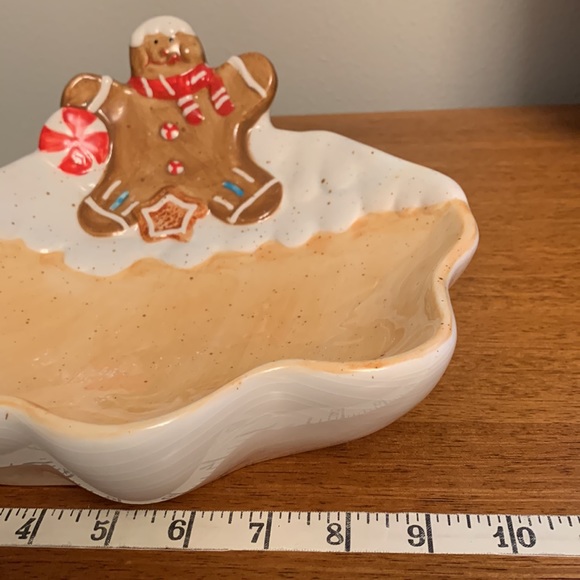 Gingerbread Bowl Cookie or Candy Dish Christmas - Picture 2 of 10